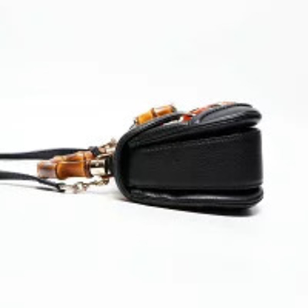 Gucci Bamboo Haircalf Handbag Black - Picture 3 of 13